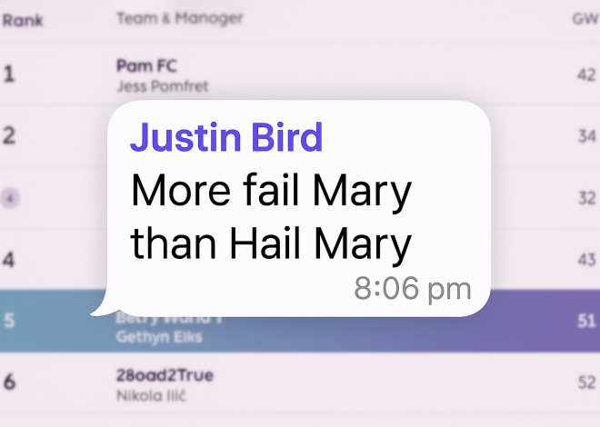 How My Hail Mary Became a Fail Mary – Yet Somehow I Still Won the Gameweek