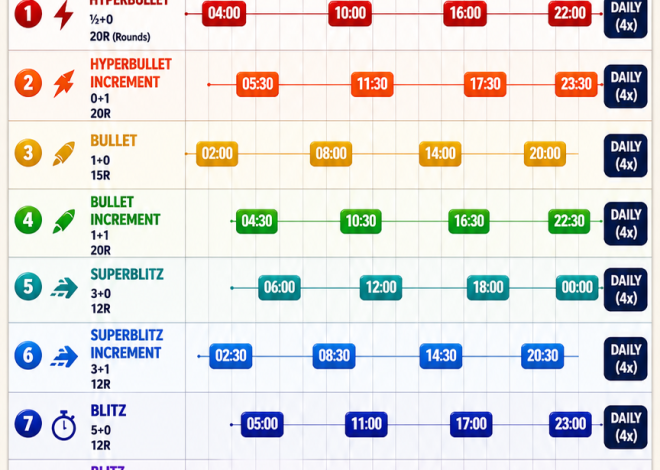 Jadwal Turnamen Catur Online Resmi Sistem Swiss di Lichess