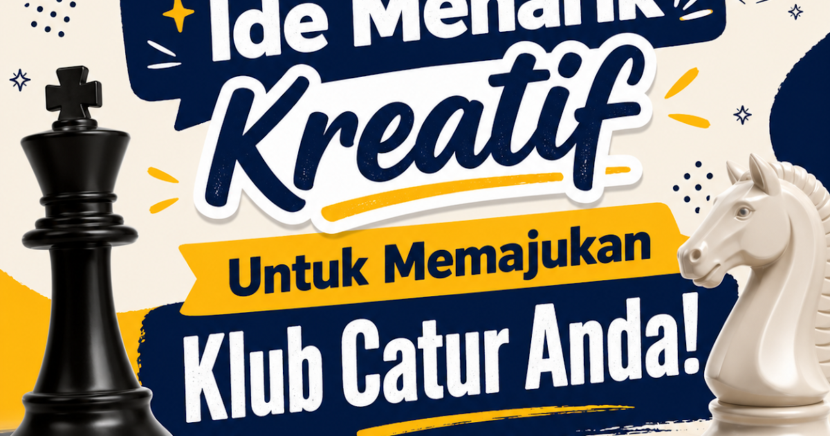 20 Ide Menarik Kreatif Untuk Memajukan Klub Catur Kita
